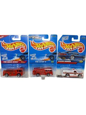 3 Hot Wheels Fire Trucks Collector  #427 #611 & #1061 NEW #D-49